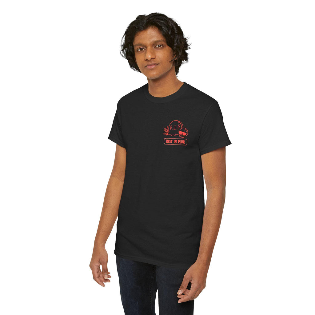 Rave 'Til the Grave T-Shirt: Skull in Sunglasses, Music Festival Top